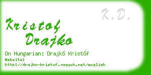 kristof drajko business card